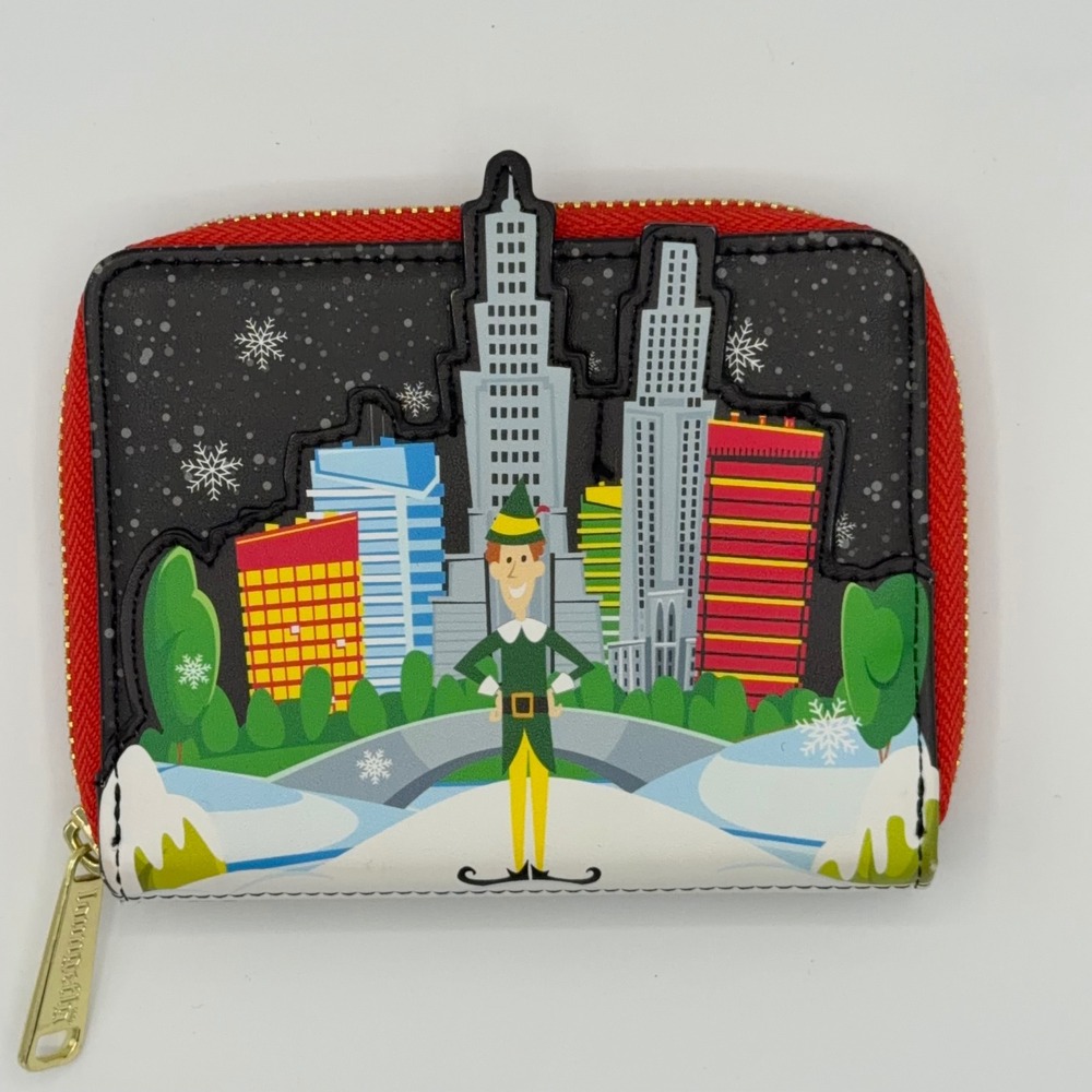 Loungefly Wallet Elf Movie Womens OS Buddy The Elf NYC Skyline Zip‎ Around Black
